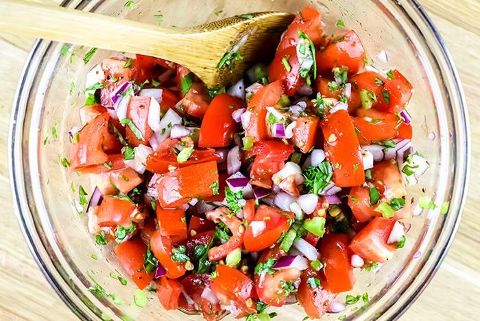 Mixed Tomato Salsa in Bowl