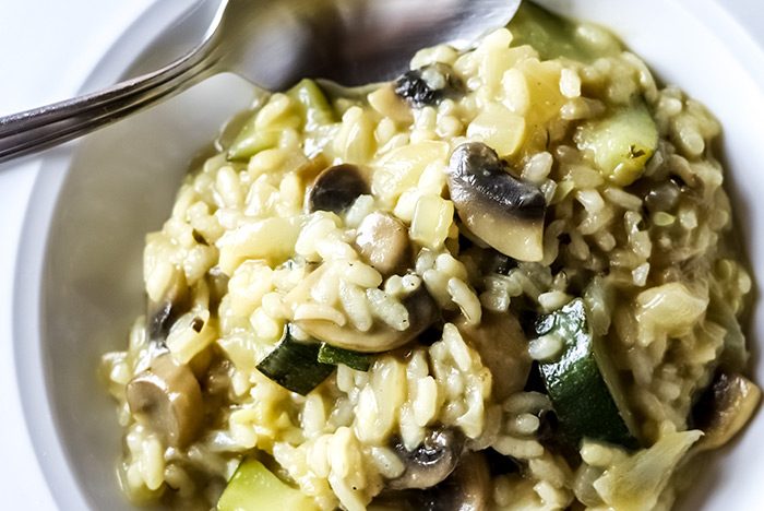 Zucchini, Mushroom & Parmesan Risotto