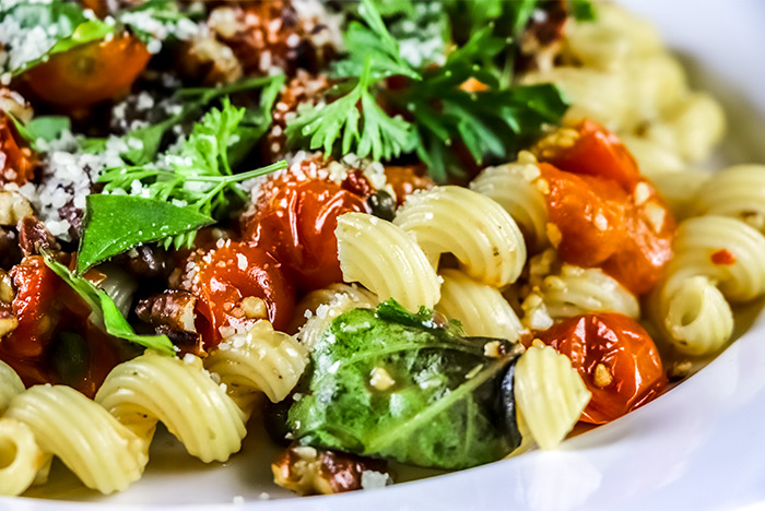 Cavatappi with Tomatoes & Basil