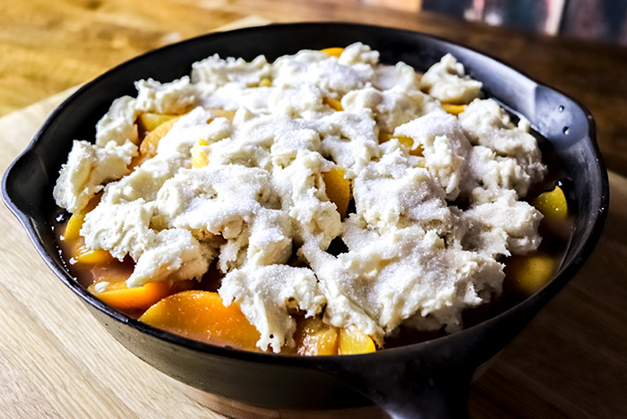 Raw Peach Cobbler