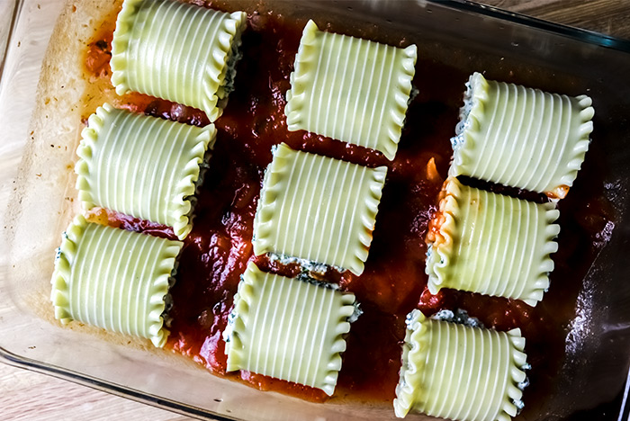 Uncooked Lasagna Rolls