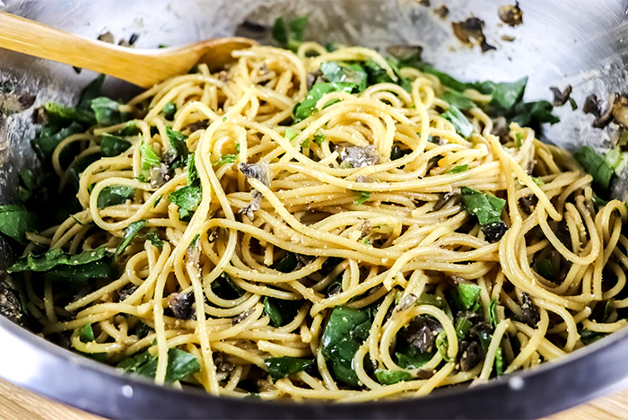 Chinese Dan Dan Noodles in Large Bowl