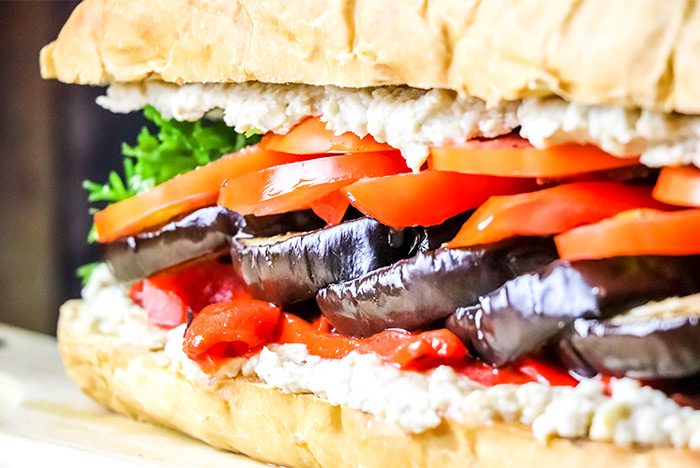 Huge Eggplant Sandwich
