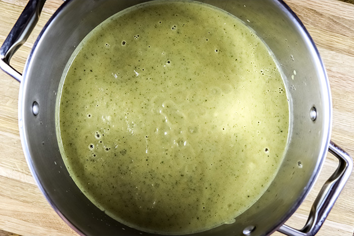 Zucchini Soup in a Large Pot