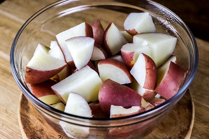 Boiled Red Potatoes in Bowl