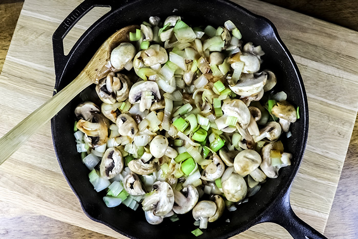 Fried Vegetables in Lodge Cast Iron Skillet