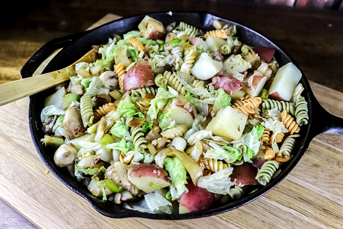 Mixed Vegetables in Cast Iron Skillet