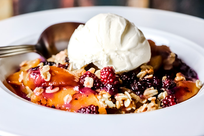 Peach & Blackberry Crisp Dessert Recipe