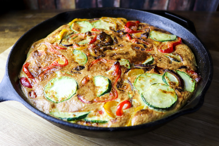 Pepper, Zucchini & Provolone Cheese Frittata Recipe