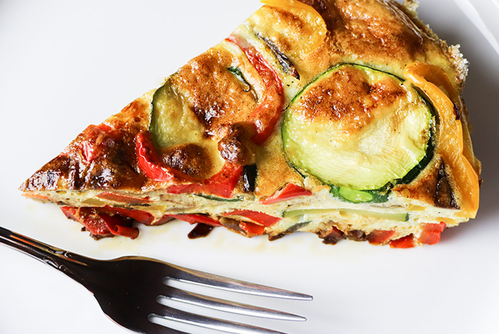Piece of Bell Pepper Frittata