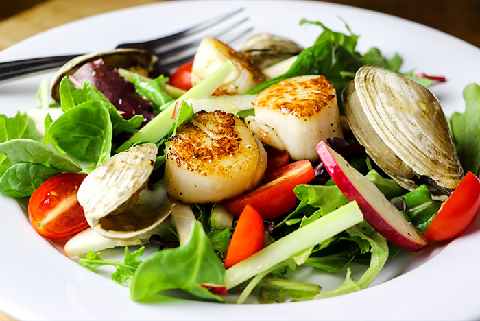 Apple Salad with Littleneck Clams & Scallops Recipe