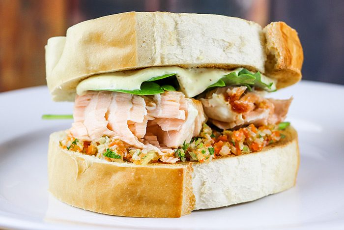 Salmon Sandwich with Aioli