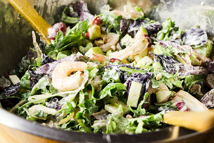 Preparing a Waldorf Salad