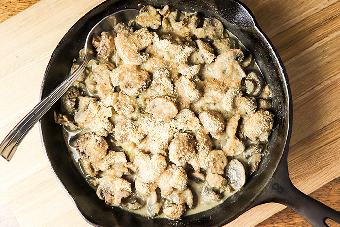 Baked Mushrooms in Cast Iron Skillet