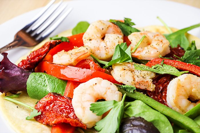 Avocado & Shrimp Tostadas Recipe