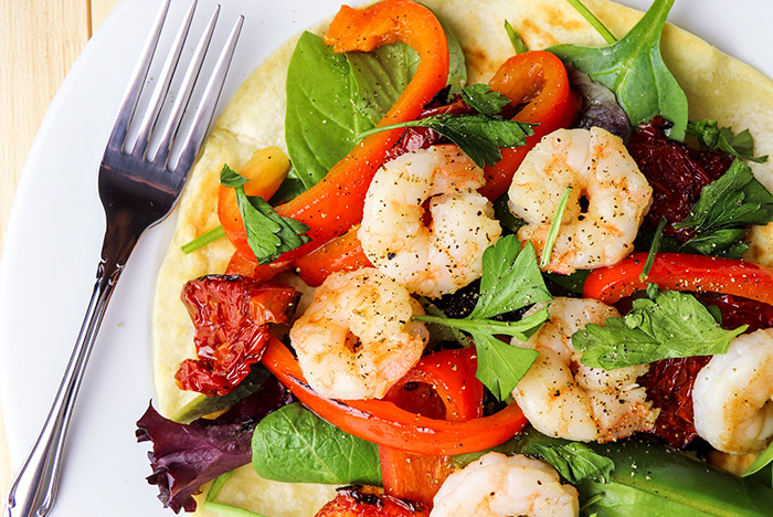 Avocado & Shrimp Tostadas