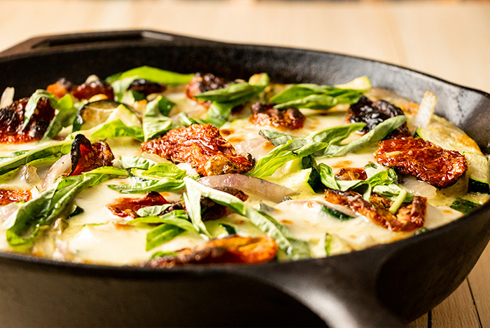 Mozzarella, Basil & Zucchini Frittata