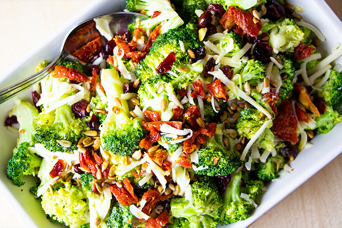 Top View of Broccoli Salad