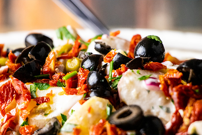 Colorful Tomato & Olive Potato Salad