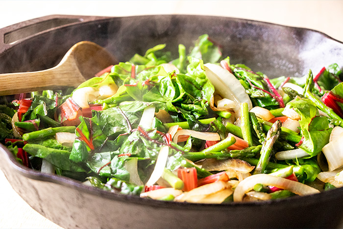 Frying Frittata Vegetables