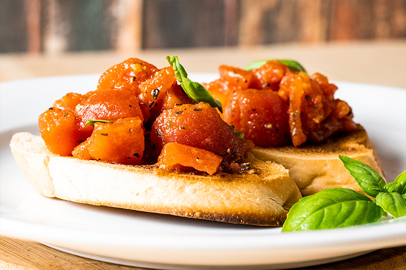 Simple Tomato & Basil Bruschette Recipe