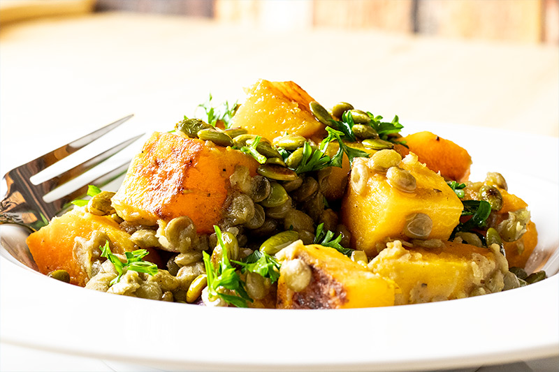 Lentil Salad & Pumpkin Seeds