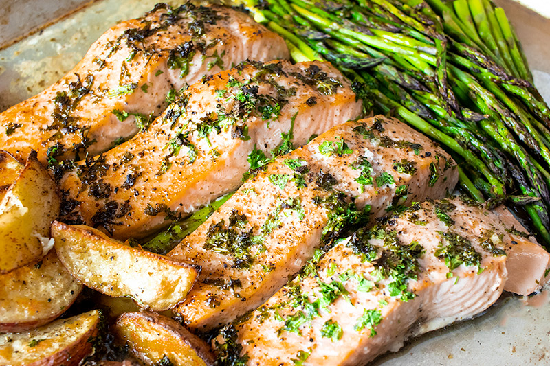 Salmon with Parsley Butter