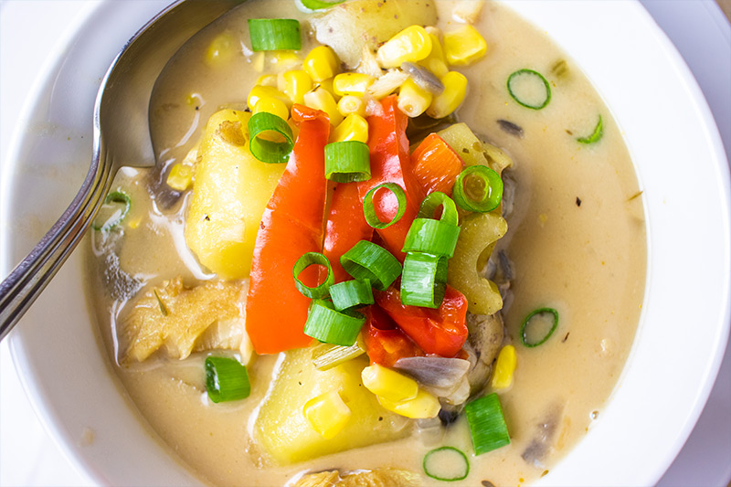 Corn & Cod Chowder Recipe