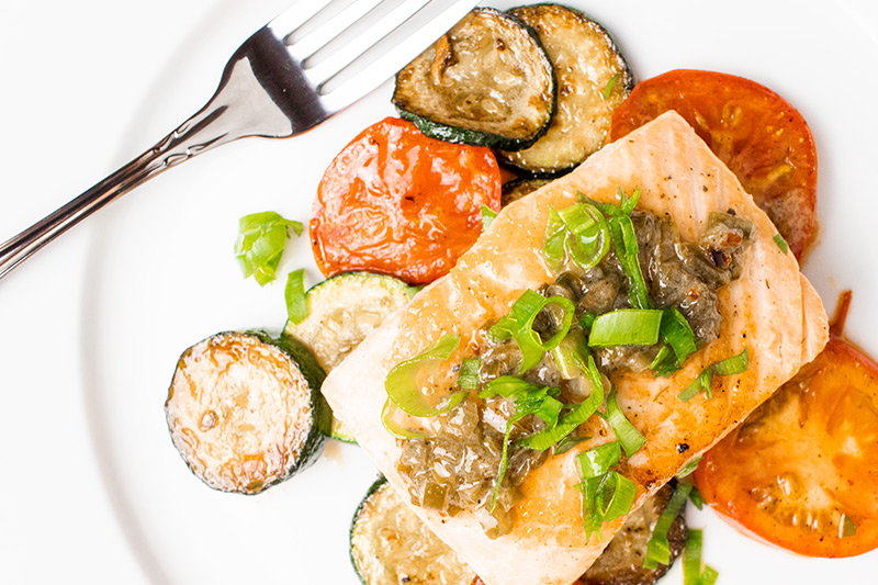 Pan Fried Salmon & Vegetables