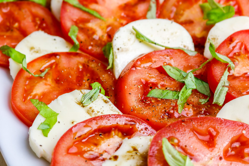 Tomatoes And Mozzarella Close Up