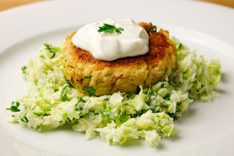 Salmon With Cole Slaw