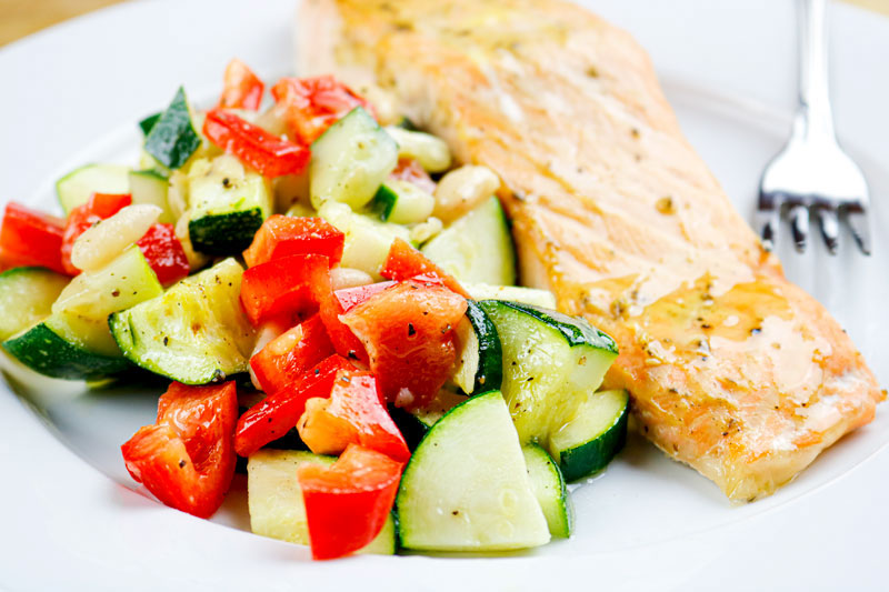 Salmon And Zucchini Dish