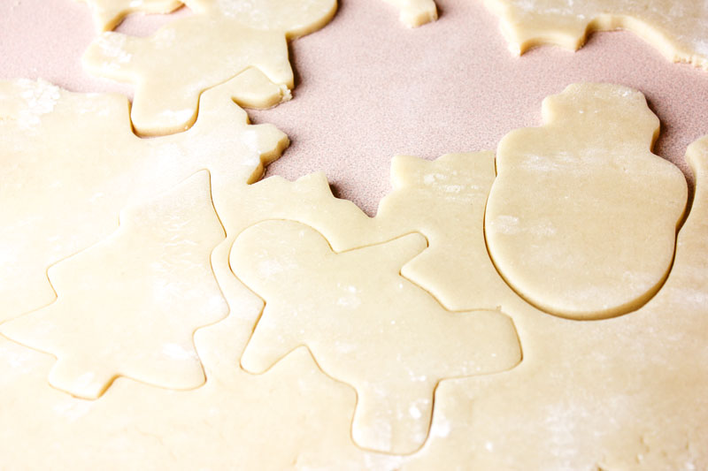 Cutting The Dough With Cookie Cutters