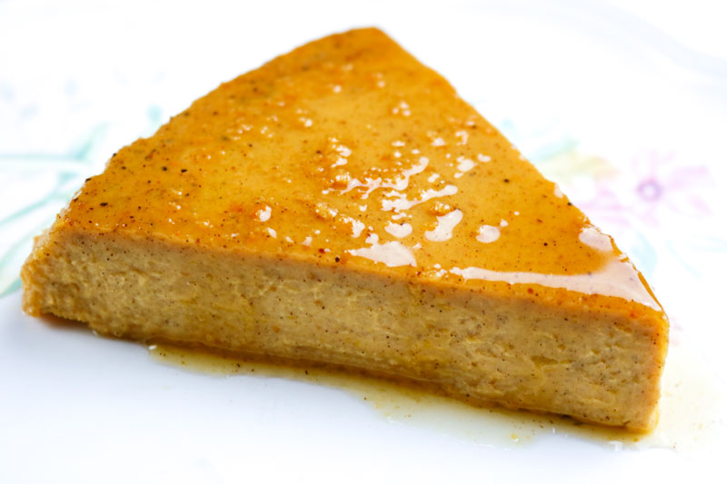 Slice Of Flan With Caramel