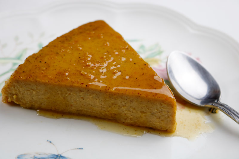 Flan Slice With Spoon