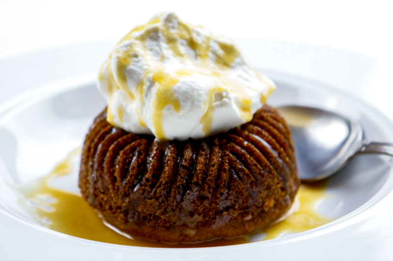 Dessert With Caramel Sauce