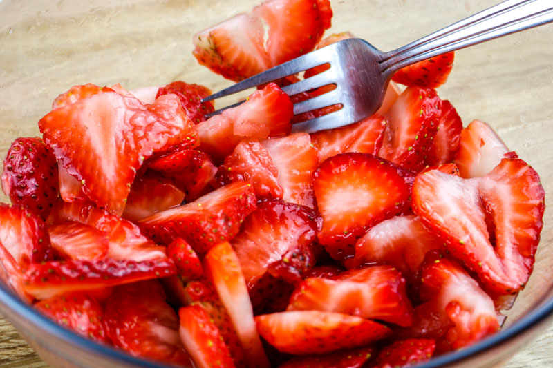 Sliced And Washed Strawberries 6-19