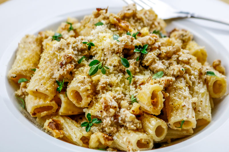 Pasta Topped With Fresh Thyme11-2