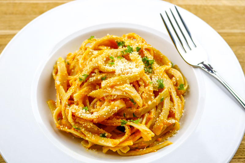 Plate Of Pumpkin Alfredo